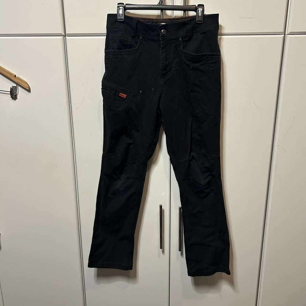 Brunt Workwear Men Black Canvas Utility Work Pants 30x32 Articulated Knee